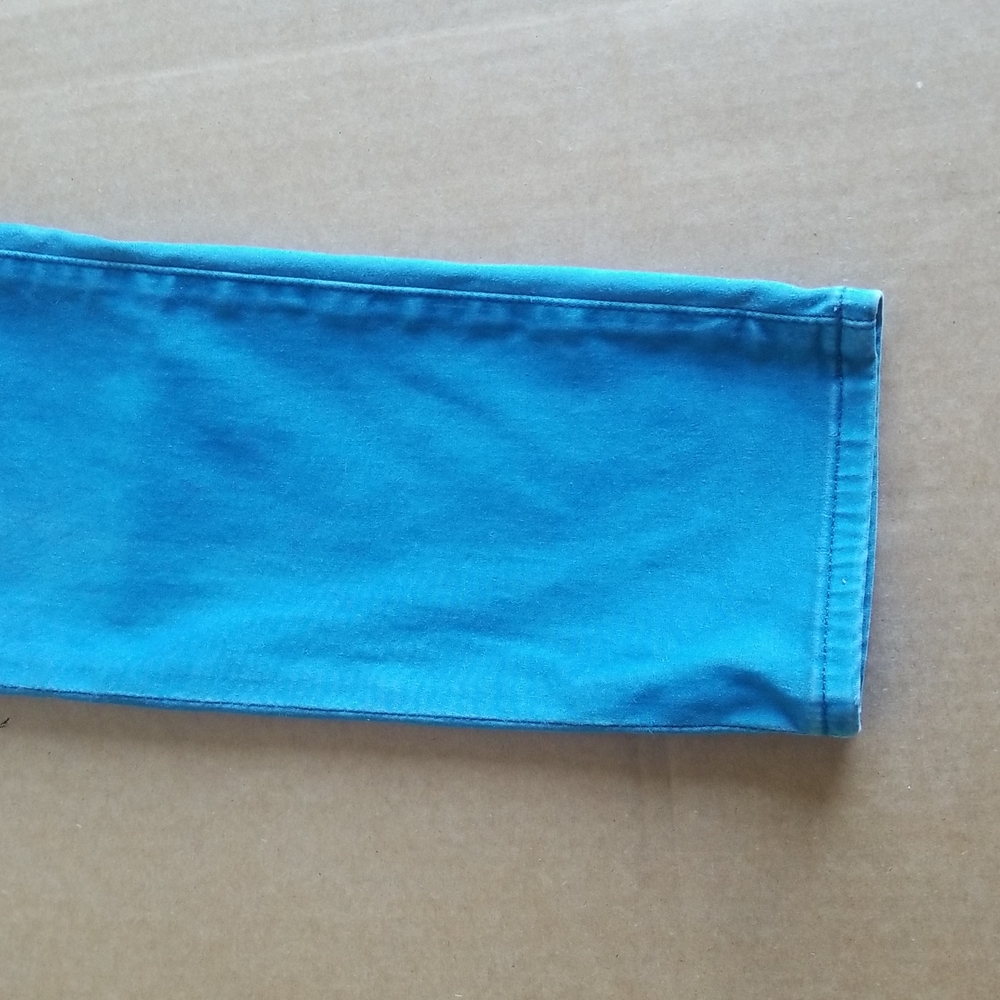 ADRIANO GOLDSCHMIED "THE STILT CROP" CIGARETTE CROP PANTS SZ 26X25 SEA BLUE - Picture 5 of 11